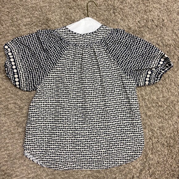 LOFT short sleeve top - navy/white - size XL - Picture 2 of 2